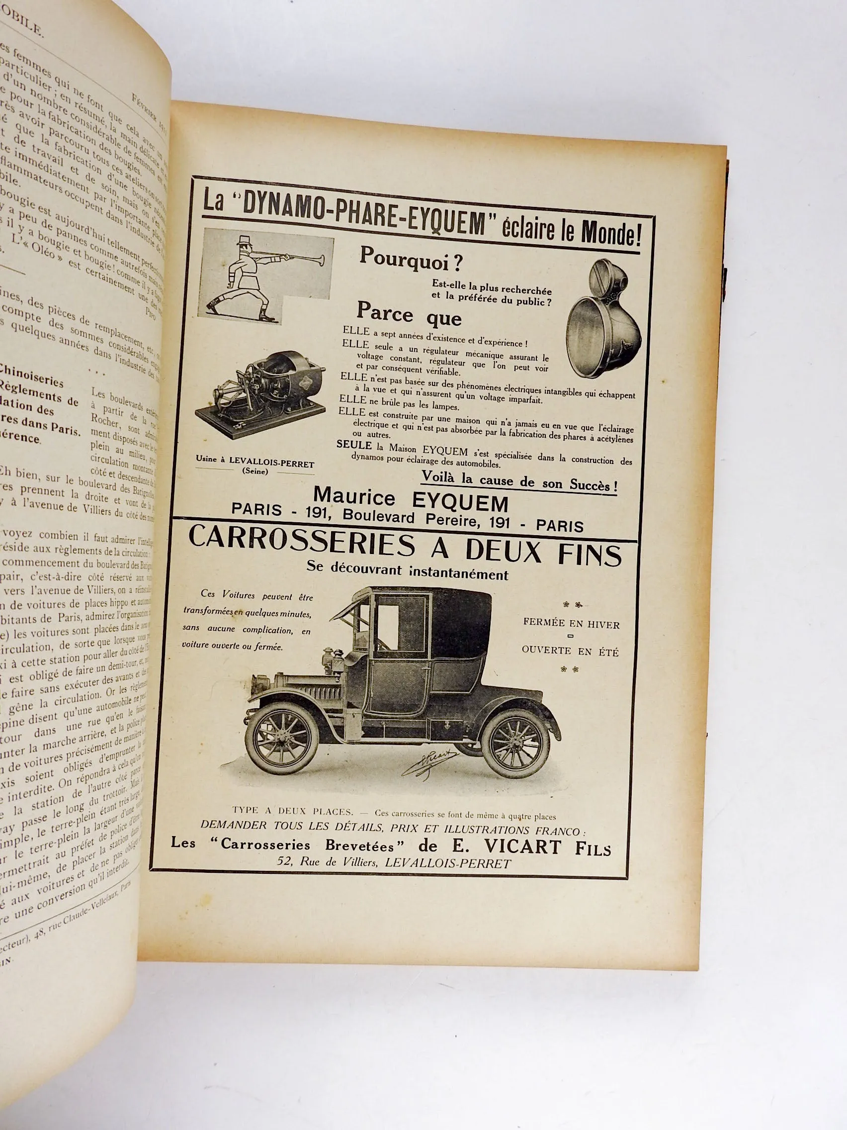 1911 French Le Monde Automobile Book