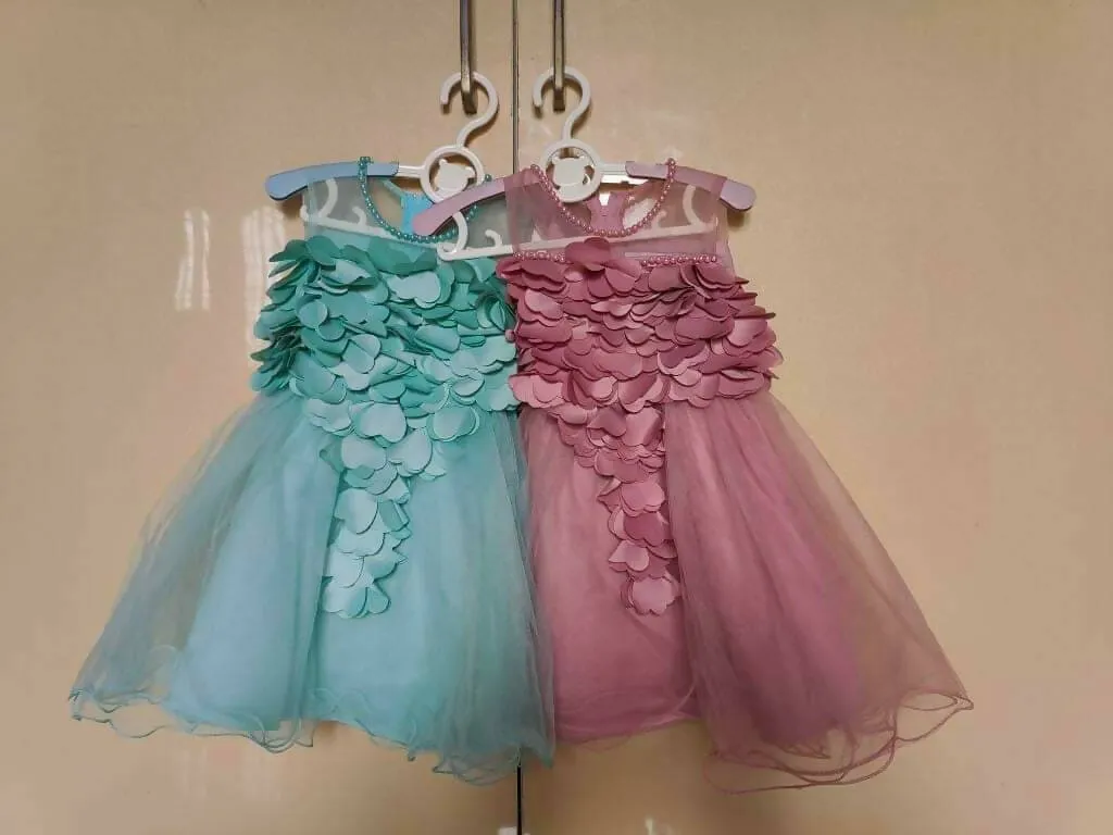 1st Birthday Beautiful Twin Dress/Frock For Baby Girl