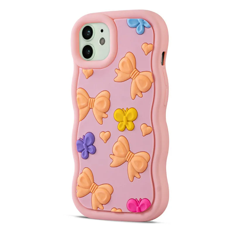 3D Silicone Soft Wave Edges Mobile Back Case For Apple iPhone 11