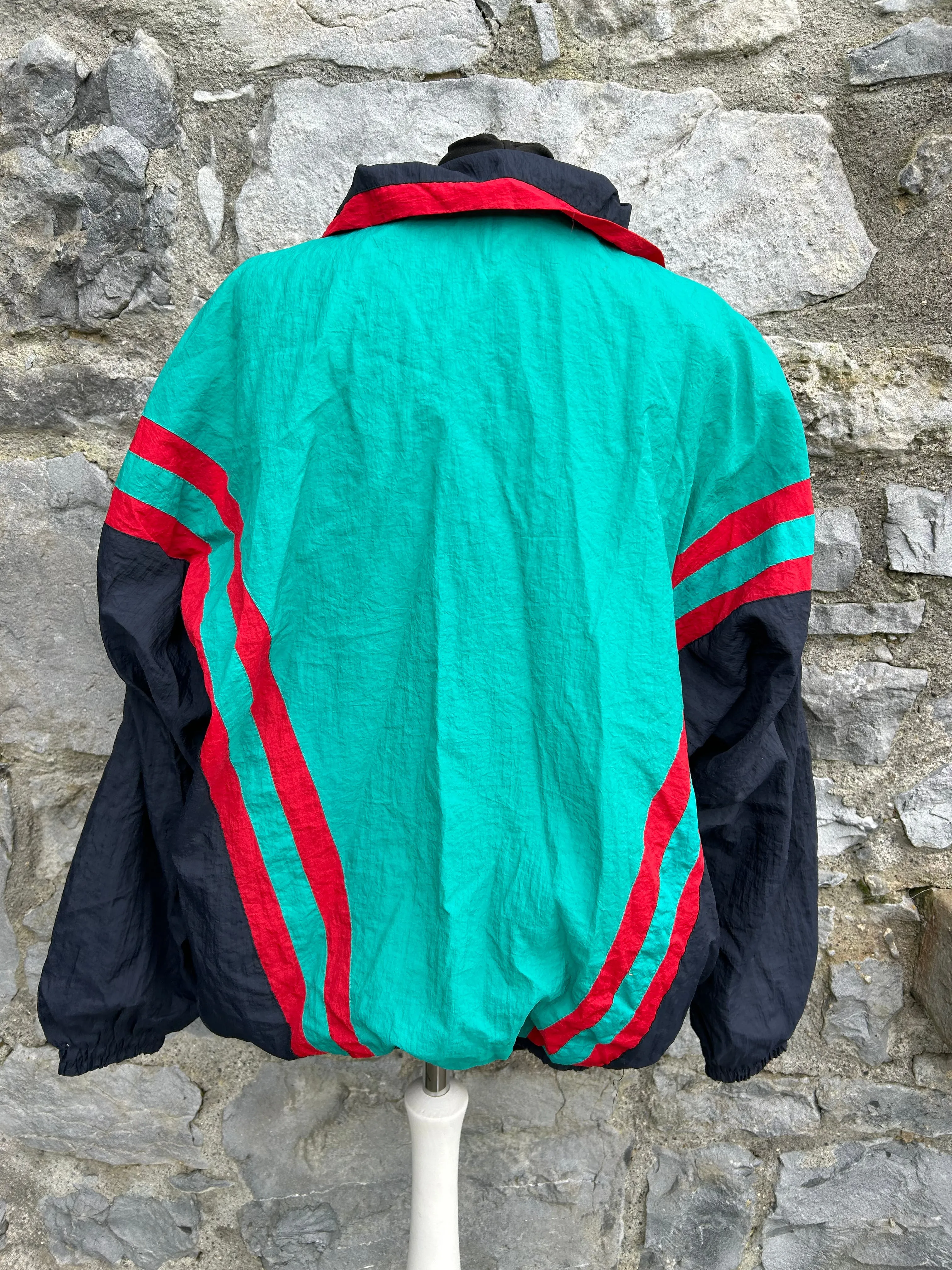 80s green&navy sport jacket M/L