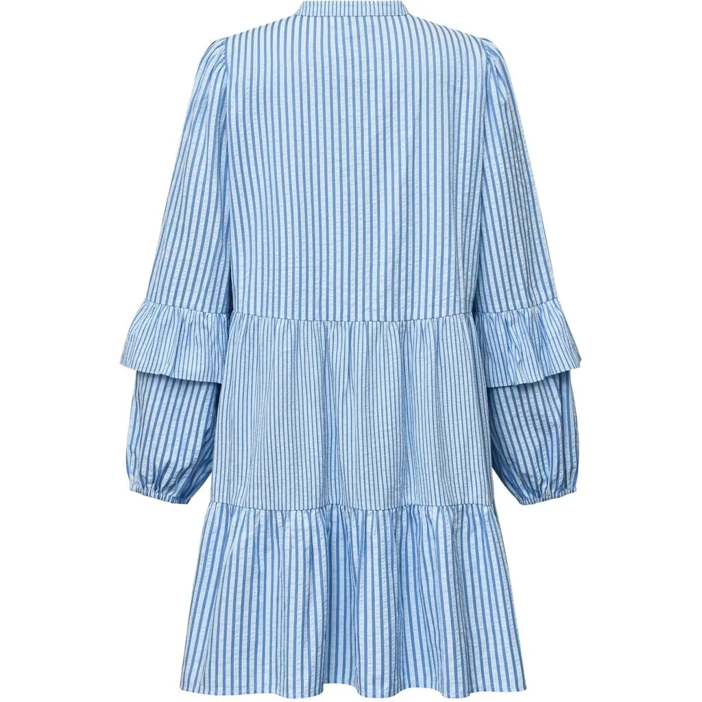 A-View - Karin Dress - 112 Blue/White Stribe