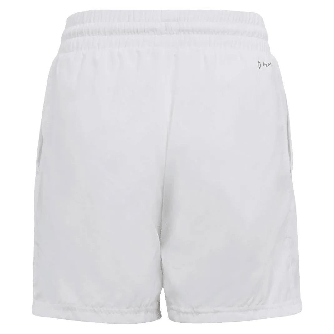 adidas Boys' 3 Stripe Club Shorts (White)