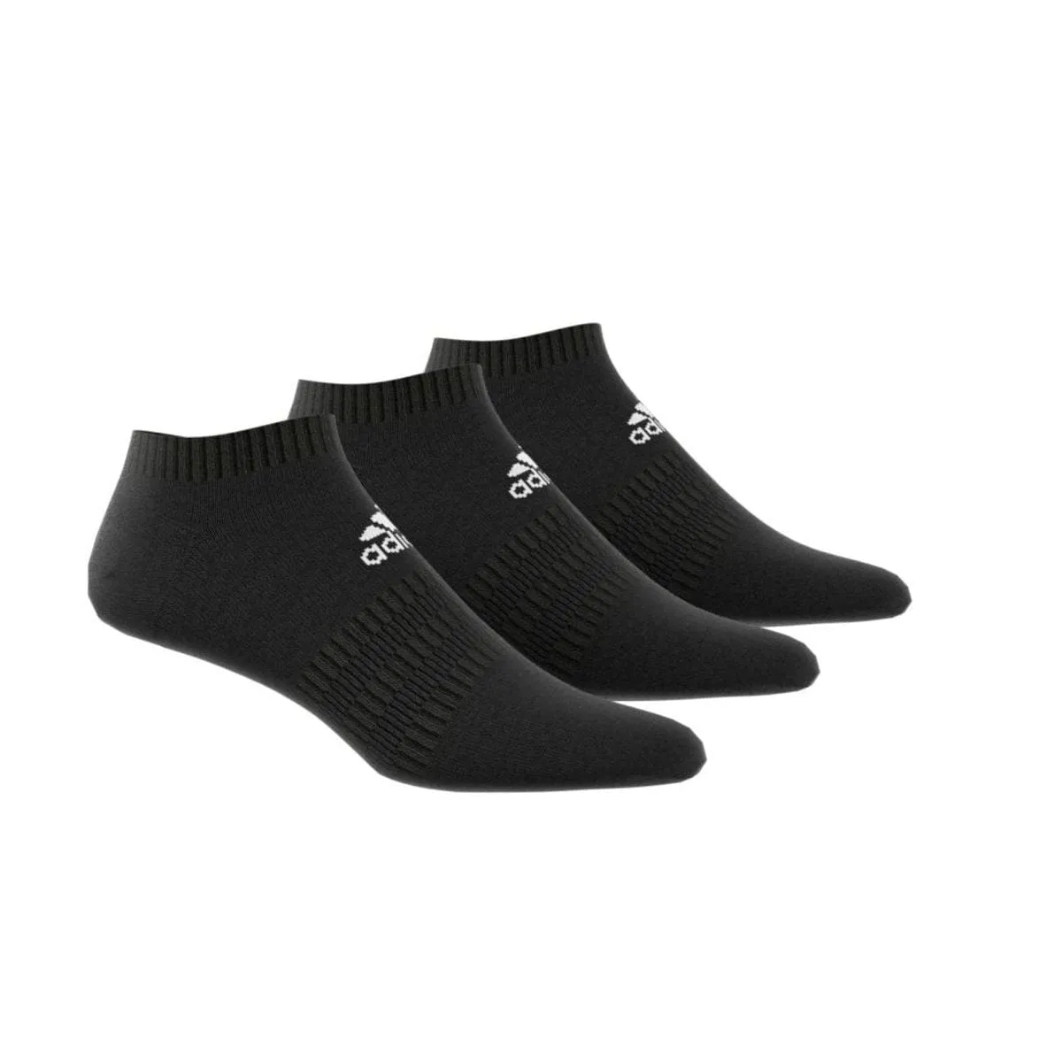 ADIDAS CUSHIONED LOW-CUT BLACK SOCKS (3 PAIRS)