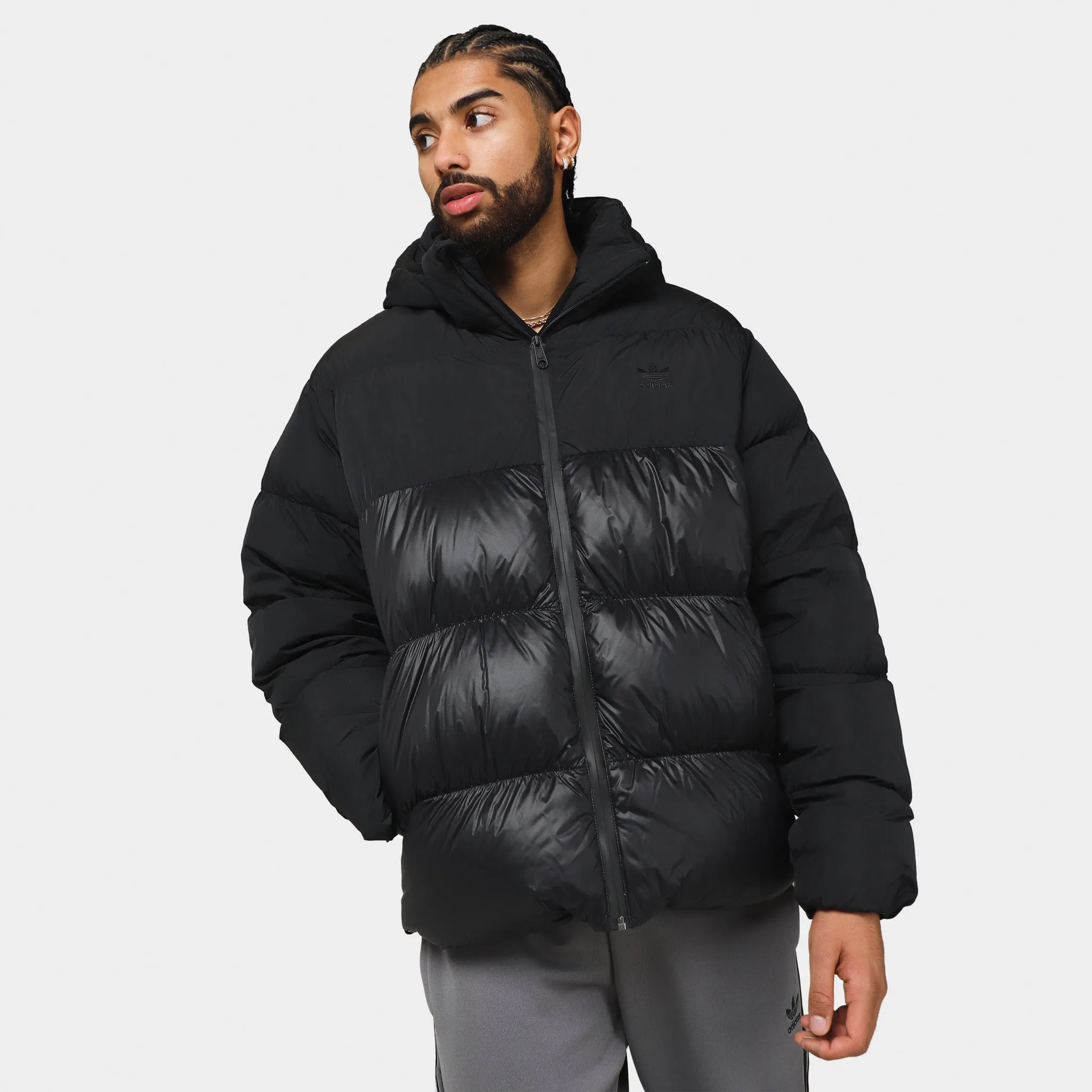 adidas Originals Adicolor Down Regen Hooded Puffer Jacket / Black