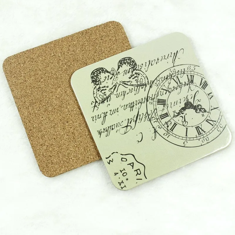 Advertising gray board Cork Wood coasters customized