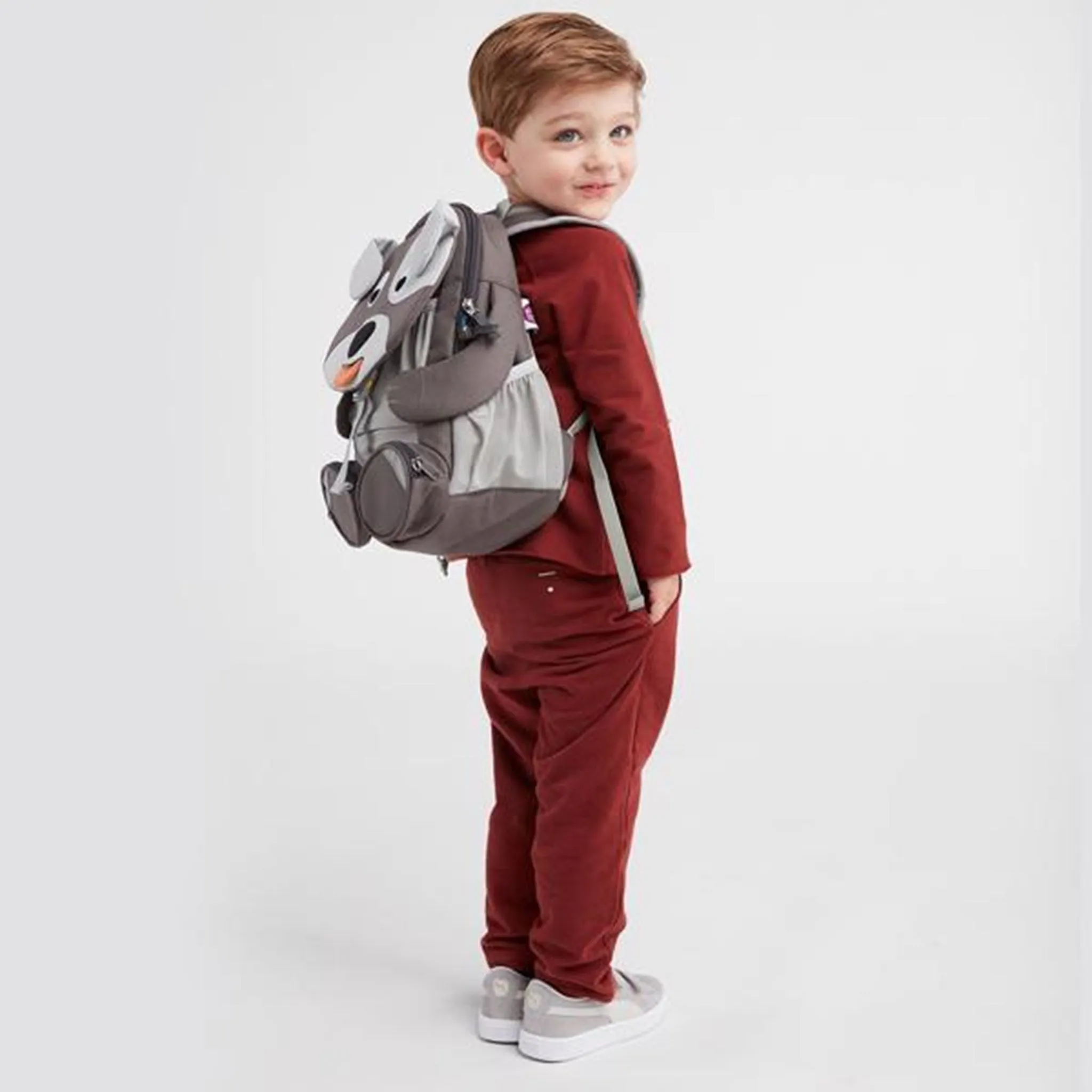 Affenzahn Kindergarten Backpack Large Grey Dylan Dog