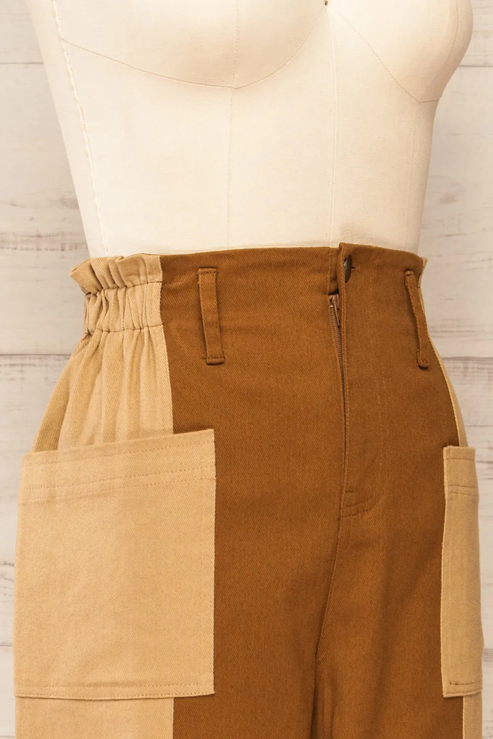 Ajaccio | Two-Tone High-Waisted Pants