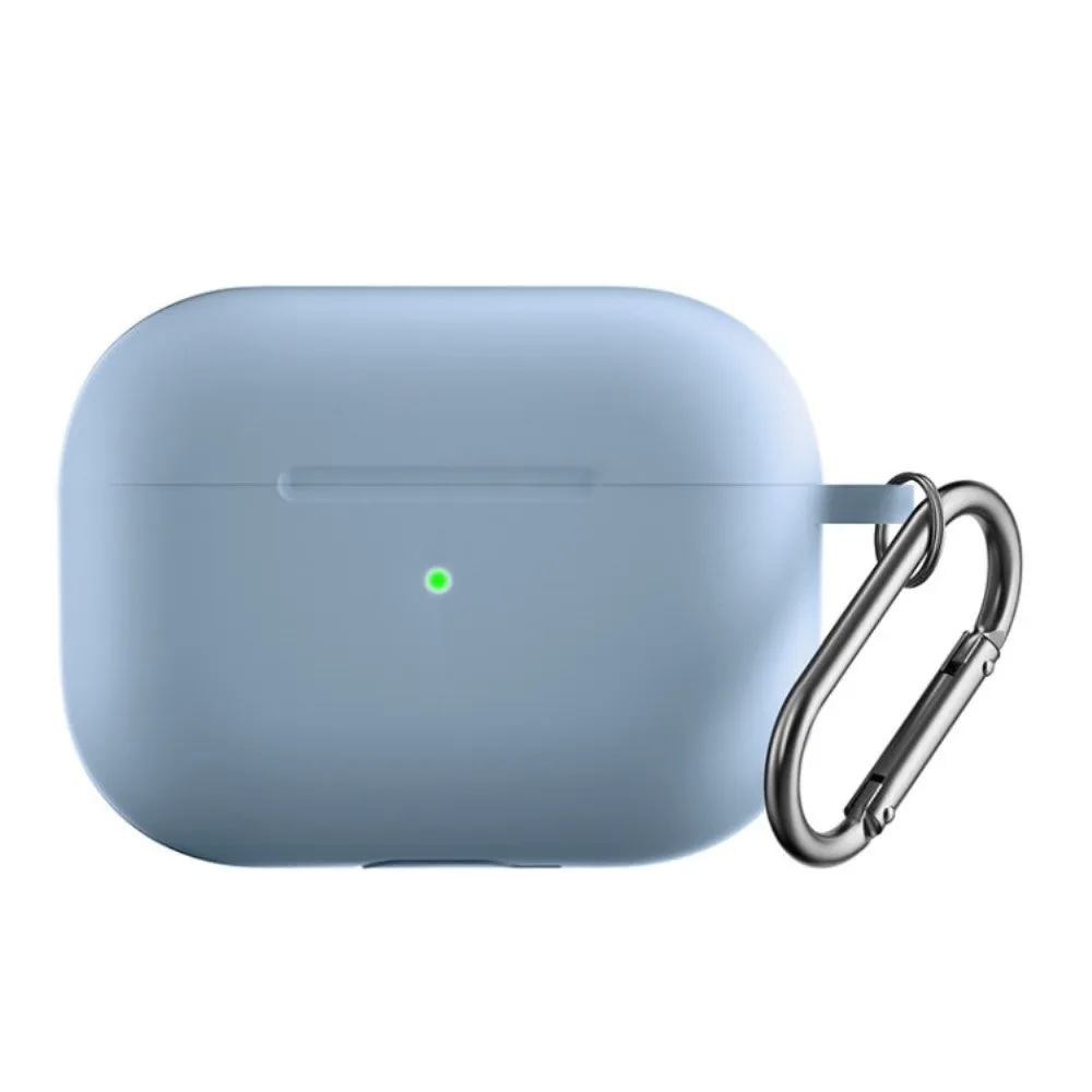 Apple Airpods Pro 2nd Gen (2022) Silikone Cover m. Karabinhage - Lyseblå