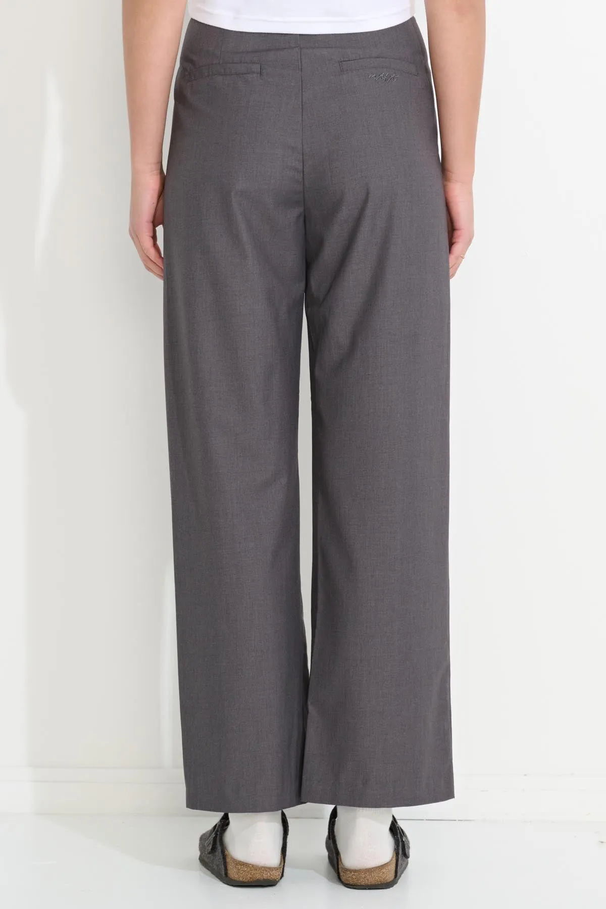 Aquarius Pleated Pant | Charcoal