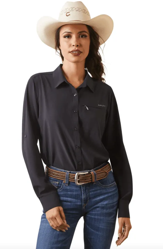 Ariat Women's VentTEK Stretch Black Long Sleeve Shirt 10043494