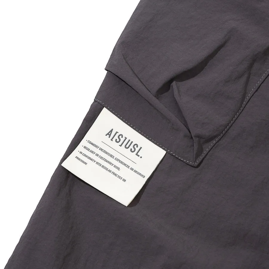 A[S]USL NYLON SQUARE POCKET PANTS-CHARCOAL