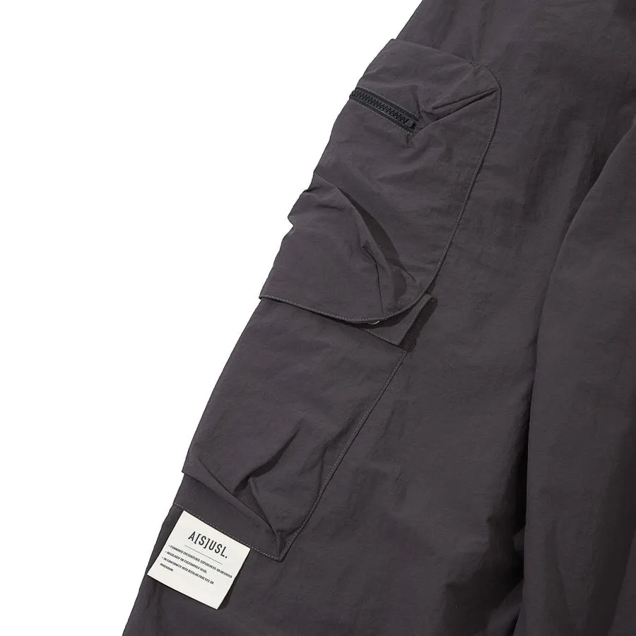 A[S]USL NYLON SQUARE POCKET PANTS-CHARCOAL