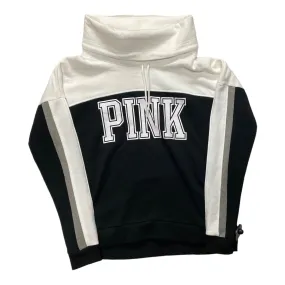 Athletic Sweatshirt Hoodie By Pink In Black & White, Size: M