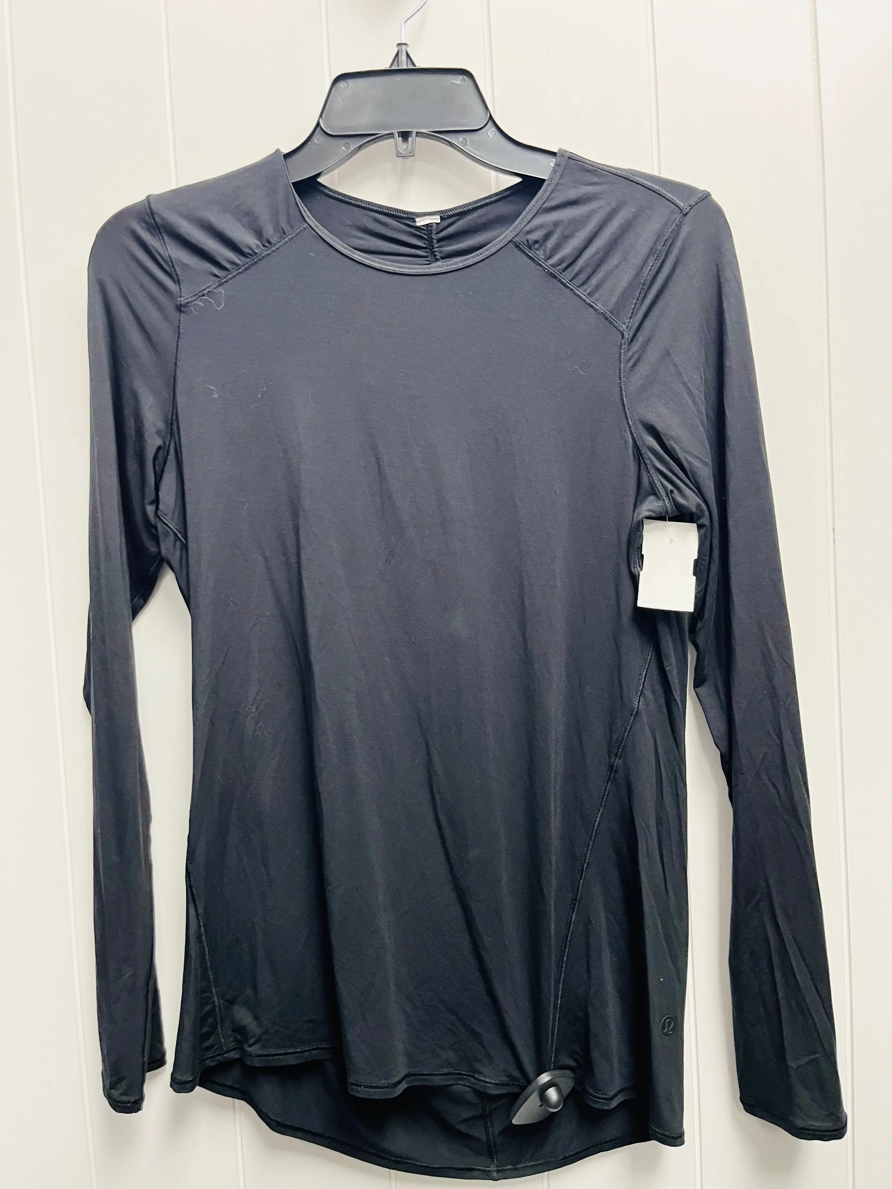 Athletic Top Long Sleeve Crewneck By Lululemon In Black, Size: S