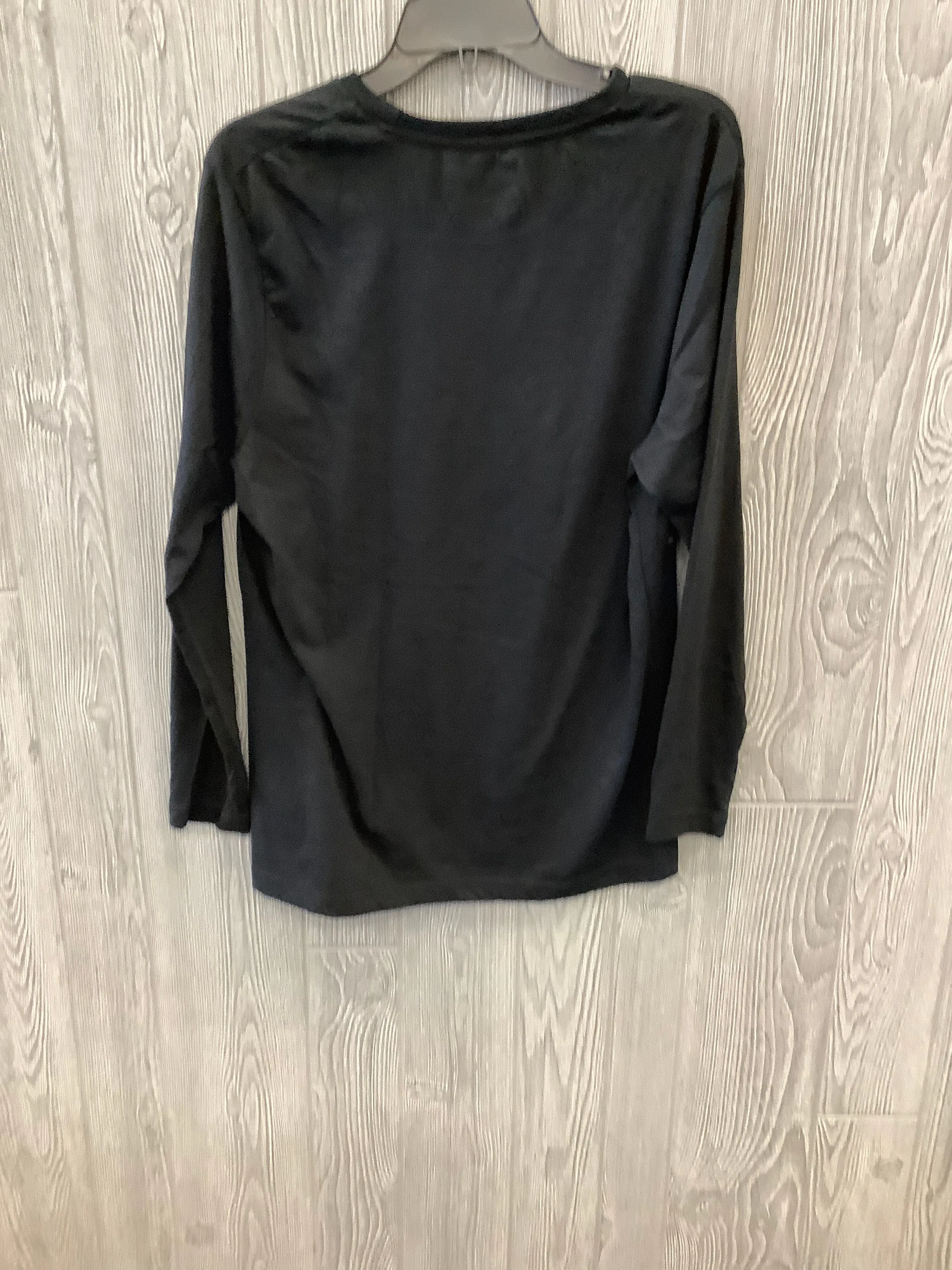 Athletic Top Long Sleeve Crewneck By Reebok In Black, Size: L