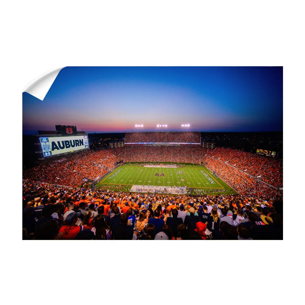 Auburn Tigers - Auburn Sunset over Jordan Hare Stadium