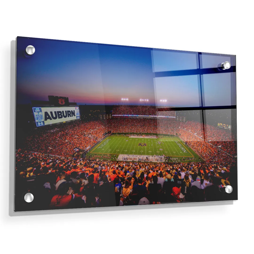 Auburn Tigers - Auburn Sunset over Jordan Hare Stadium