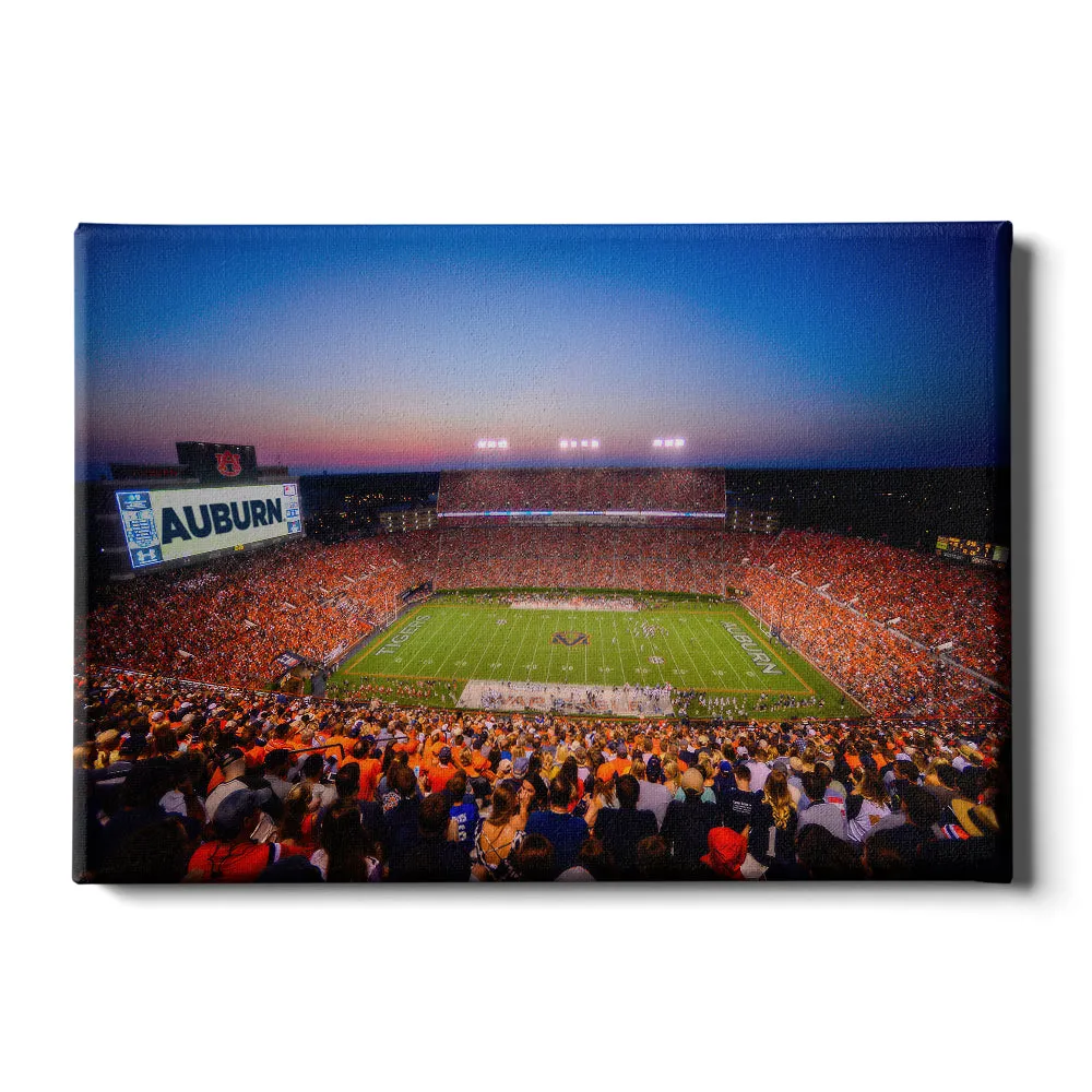 Auburn Tigers - Auburn Sunset over Jordan Hare Stadium