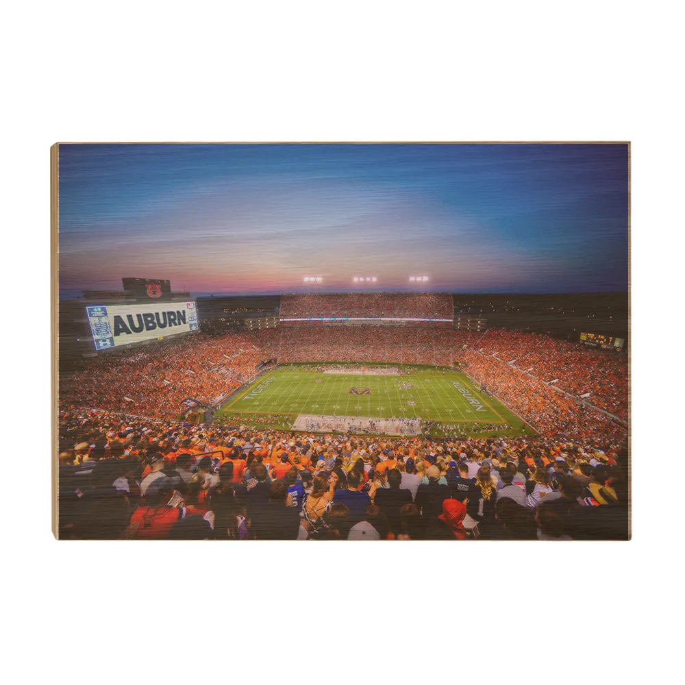 Auburn Tigers - Auburn Sunset over Jordan Hare Stadium