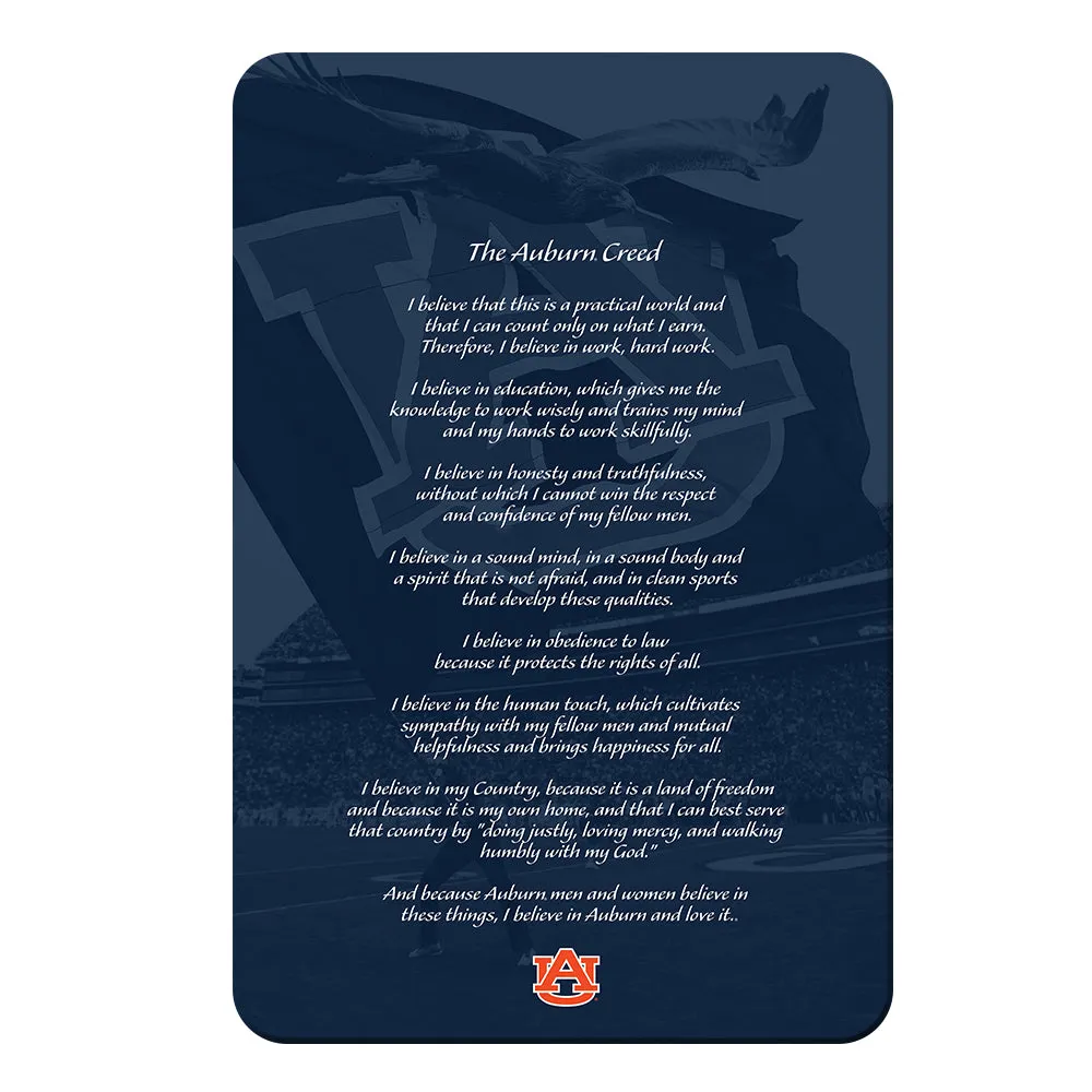 Auburn Tigers - The Auburn Creed over Jordan-Hare Stadium