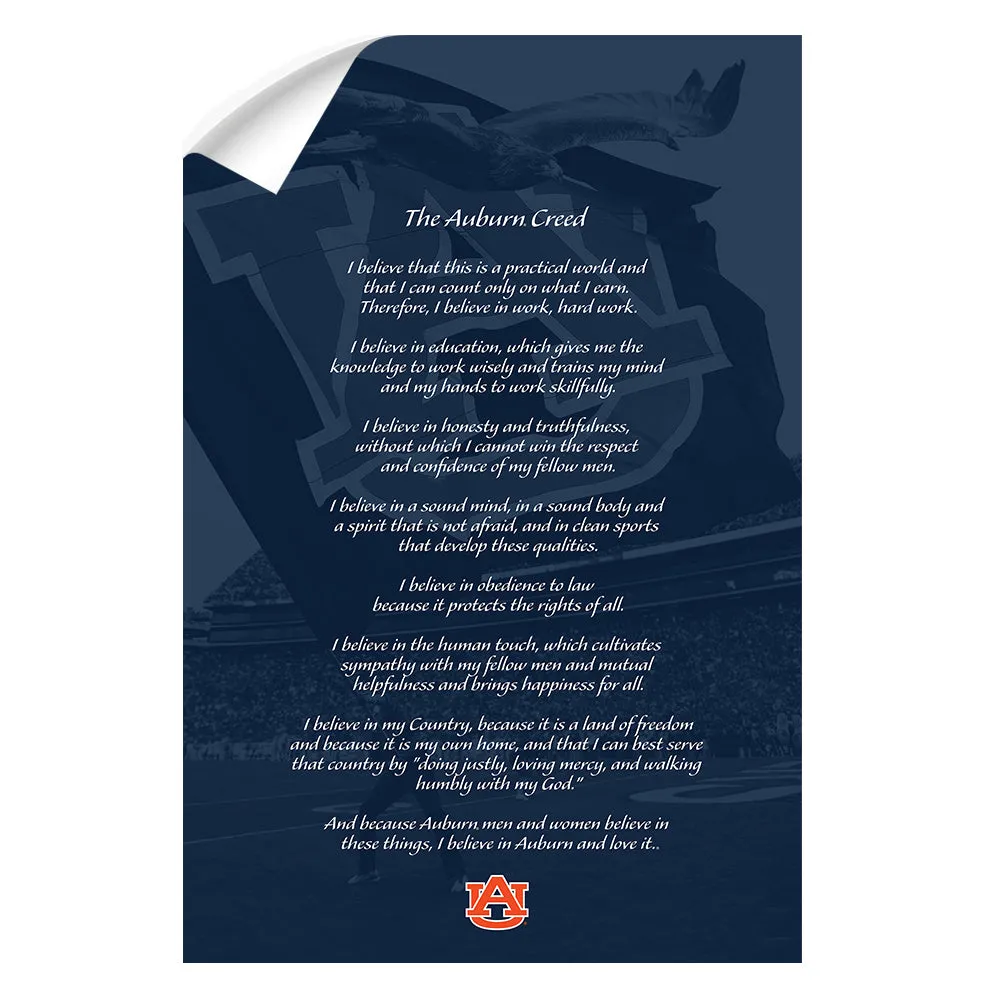 Auburn Tigers - The Auburn Creed over Jordan-Hare Stadium