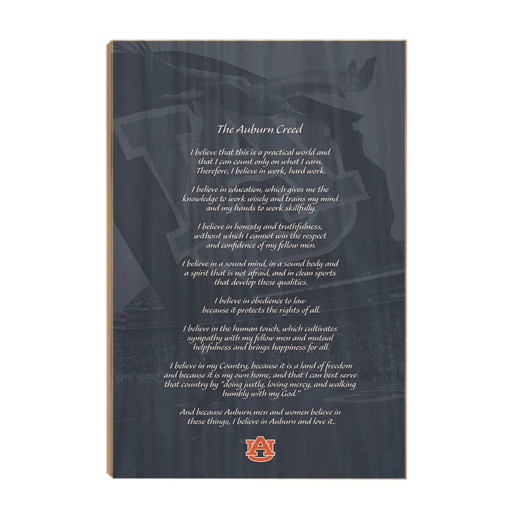 Auburn Tigers - The Auburn Creed over Jordan-Hare Stadium