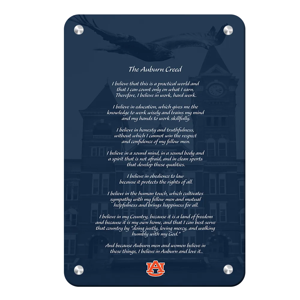 Auburn Tigers - The Auburn Creed over Samford