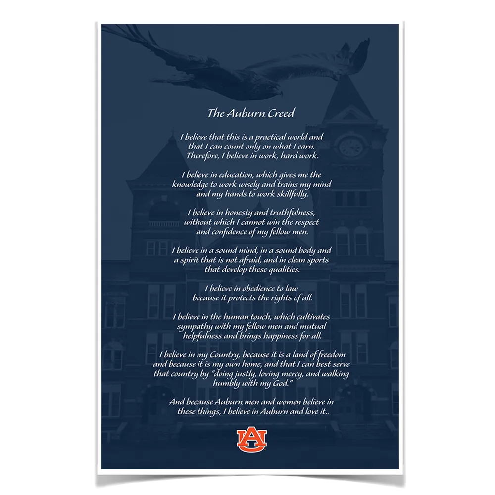 Auburn Tigers - The Auburn Creed over Samford