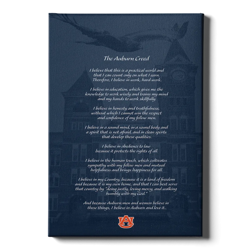 Auburn Tigers - The Auburn Creed over Samford