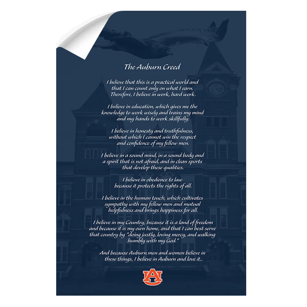 Auburn Tigers - The Auburn Creed over Samford