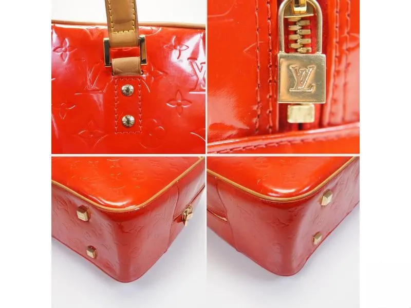 Authentic Pre-owned Louis Vuitton Lv Vernis Red Rouge Sutton Large Shoulder Tote Bag M91080 121151