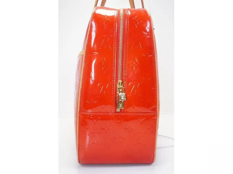 Authentic Pre-owned Louis Vuitton Lv Vernis Red Rouge Sutton Large Shoulder Tote Bag M91080 121151