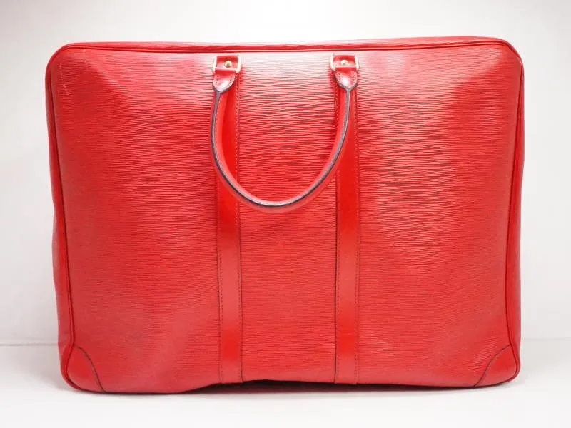 Authentic Pre-owned Louis Vuitton Special Ordered Epi Red Rouge Castillan Sirius 55 Suitcase 212101