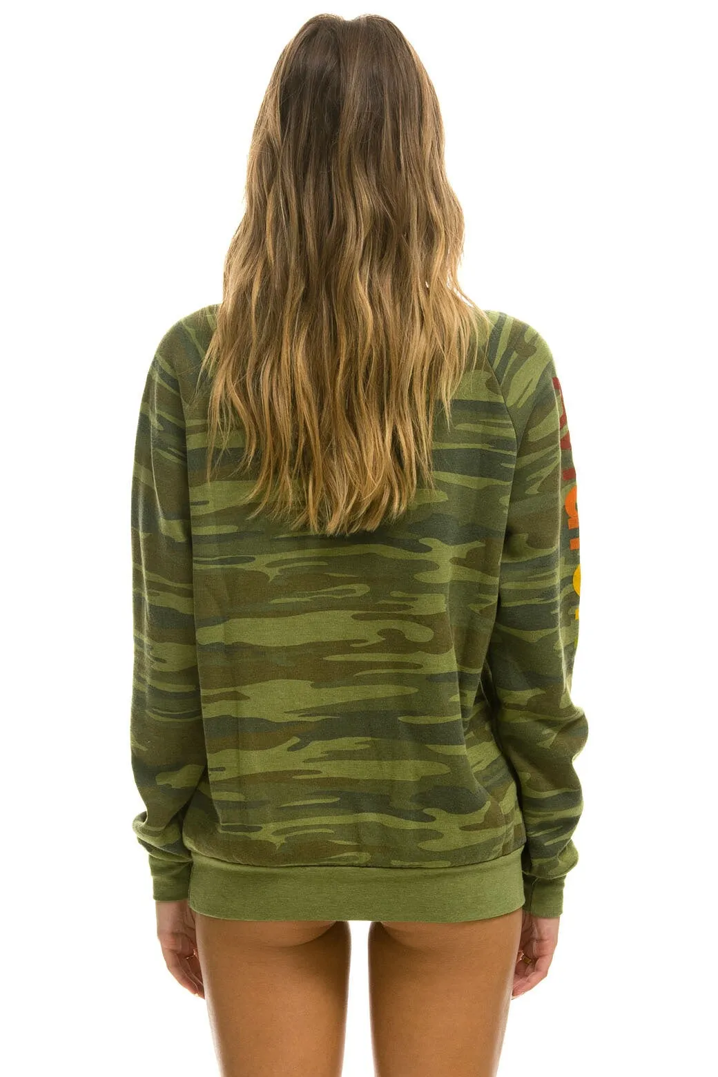 AVIATOR NATION HAMPTONS CREW SWEATSHIRT - CAMO