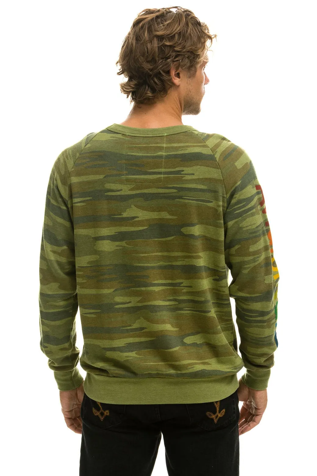 AVIATOR NATION HAMPTONS CREW SWEATSHIRT - CAMO