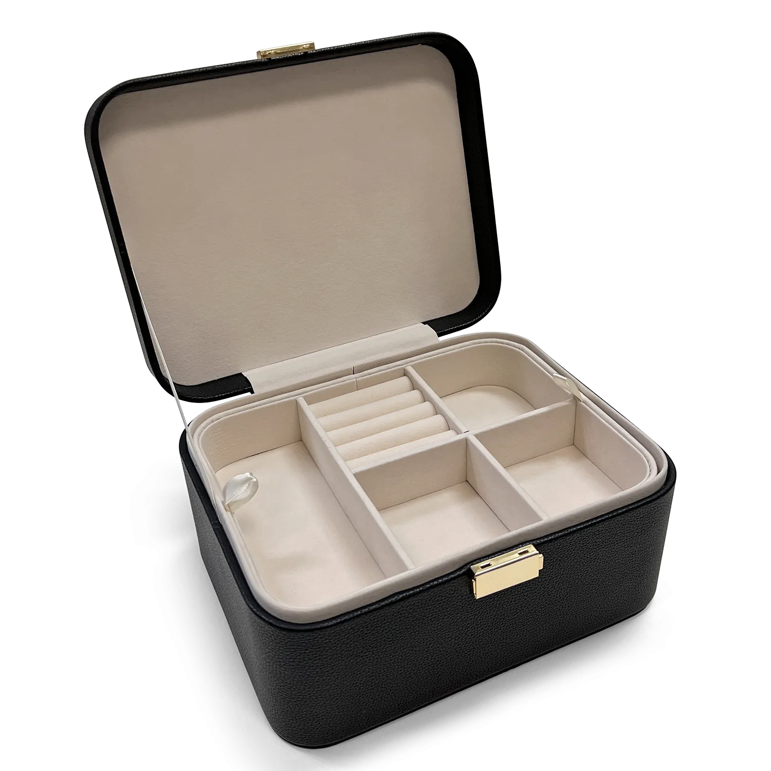 Baby Gold Black Jewelry Case