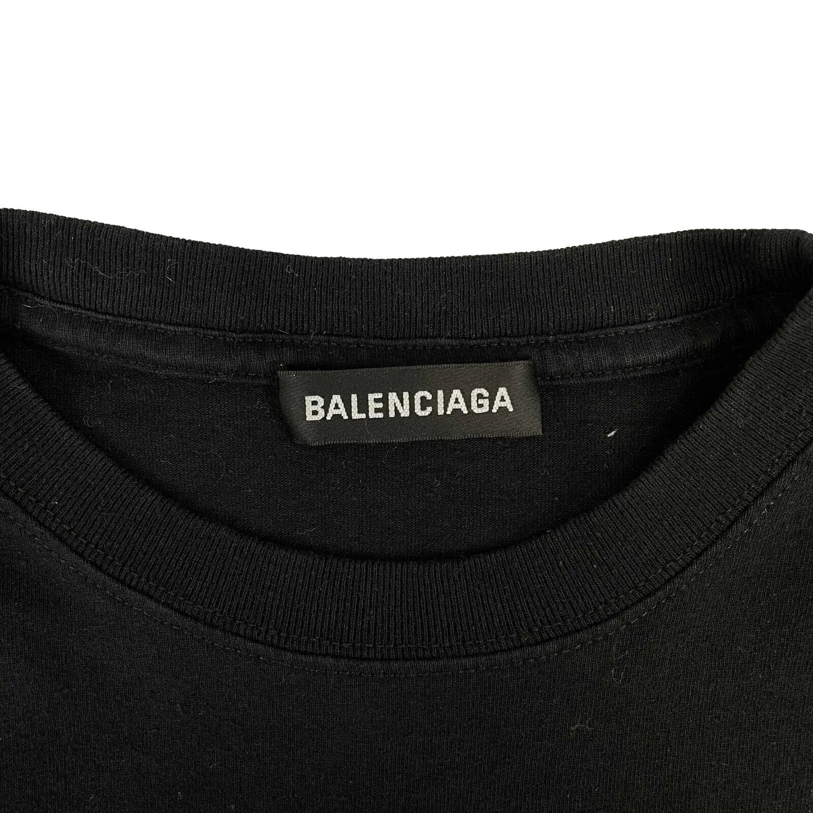 Balenciaga - Men's SS19 Logo Crown Oversized Black T-Shirt - Size S