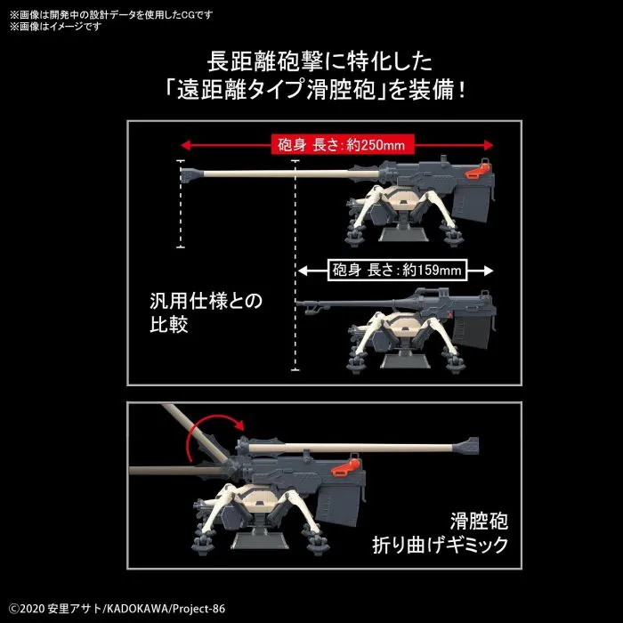 Bandai - 86 -Eighty Six- HG 1/48: Juggernaut [Long Range Cannon Type]