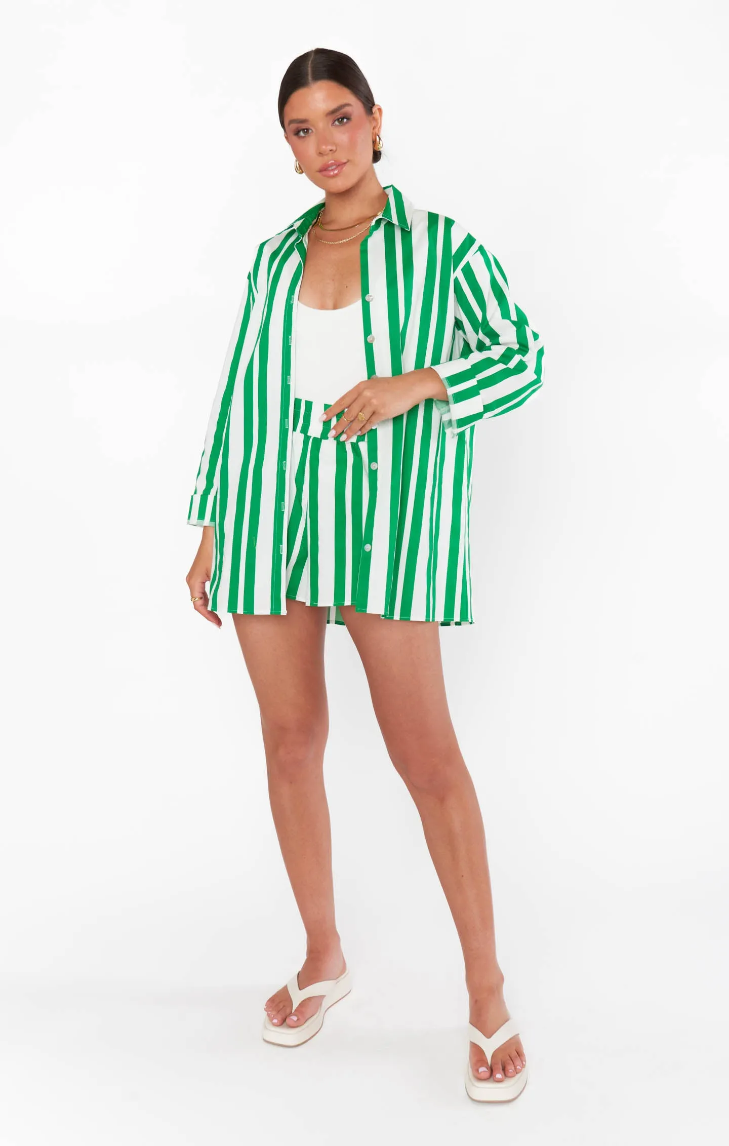 Berman Button Down ~ Center Court Stripe