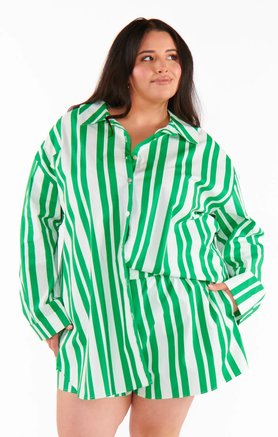 Berman Button Down ~ Center Court Stripe