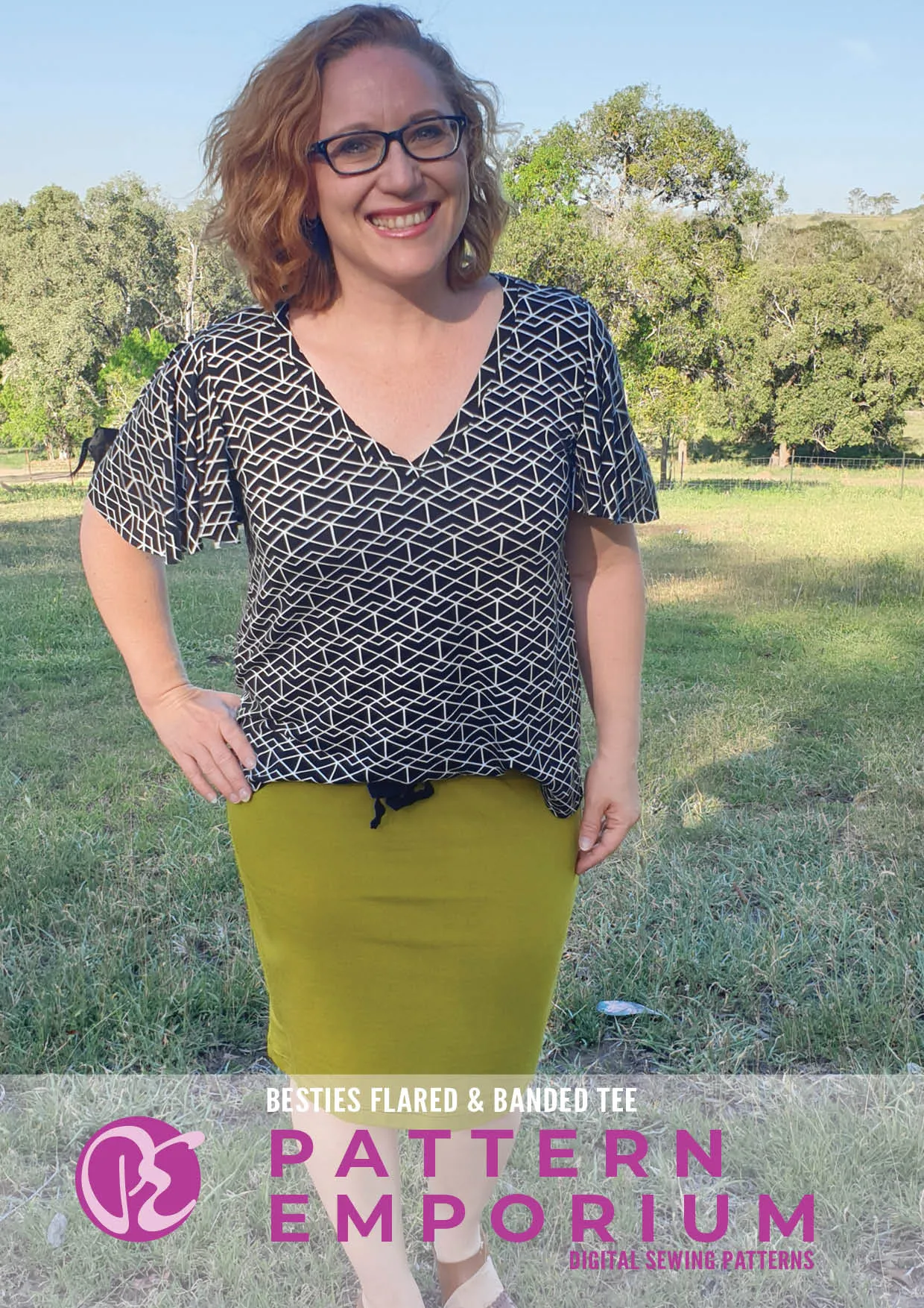 Besties Tee | Flared & Banded T-shirt Sewing Pattern