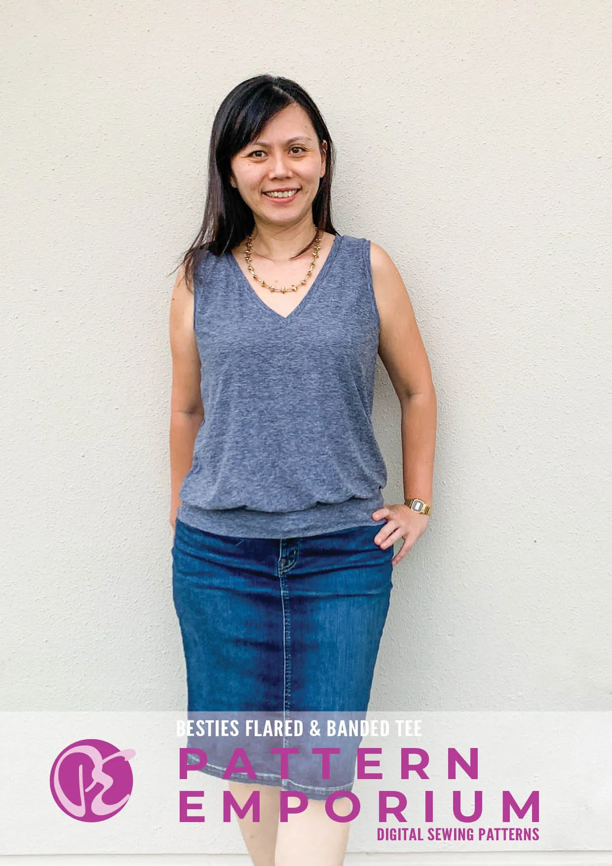 Besties Tee | Flared & Banded T-shirt Sewing Pattern