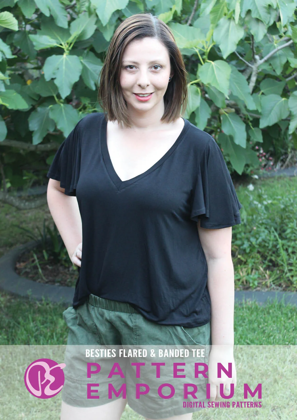 Besties Tee | Flared & Banded T-shirt Sewing Pattern