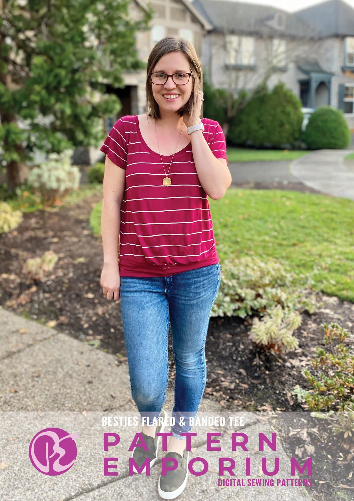 Besties Tee | Flared & Banded T-shirt Sewing Pattern