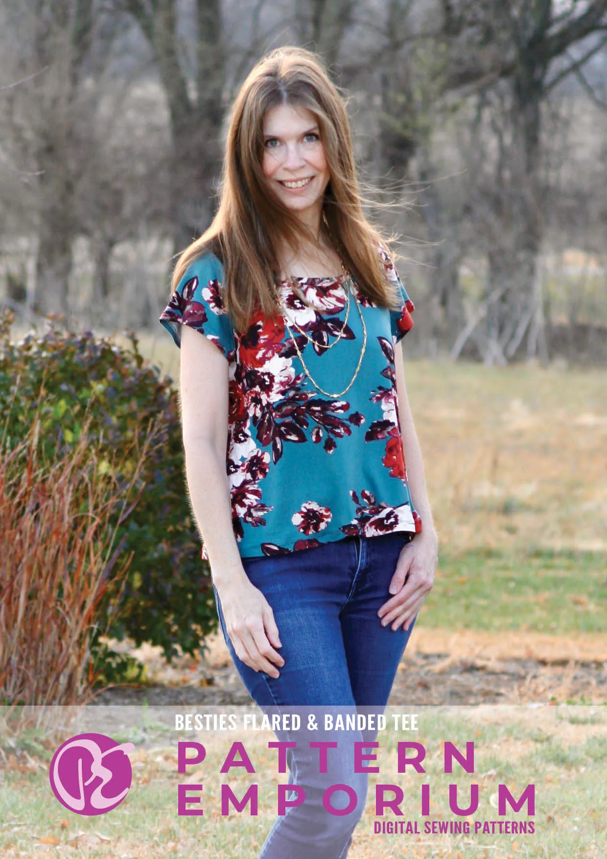 Besties Tee | Flared & Banded T-shirt Sewing Pattern