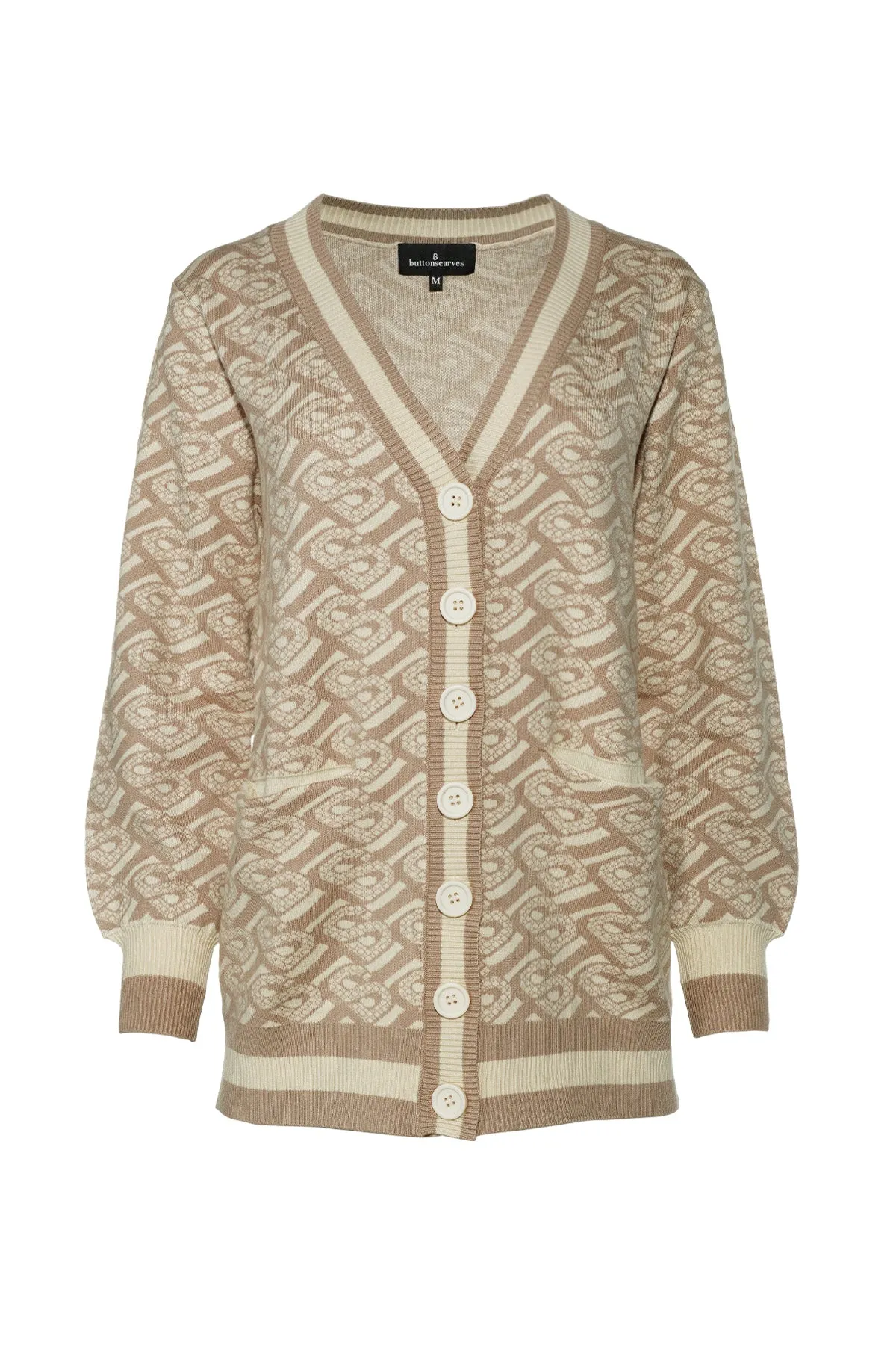 Bimu Cardigan With Button - Beige