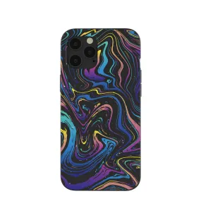 Black Galaxy Swirls iPhone 12 Pro Max Case