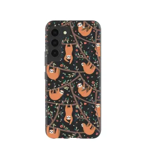 Black Jungle Sloths Samsung Galaxy S22 Case