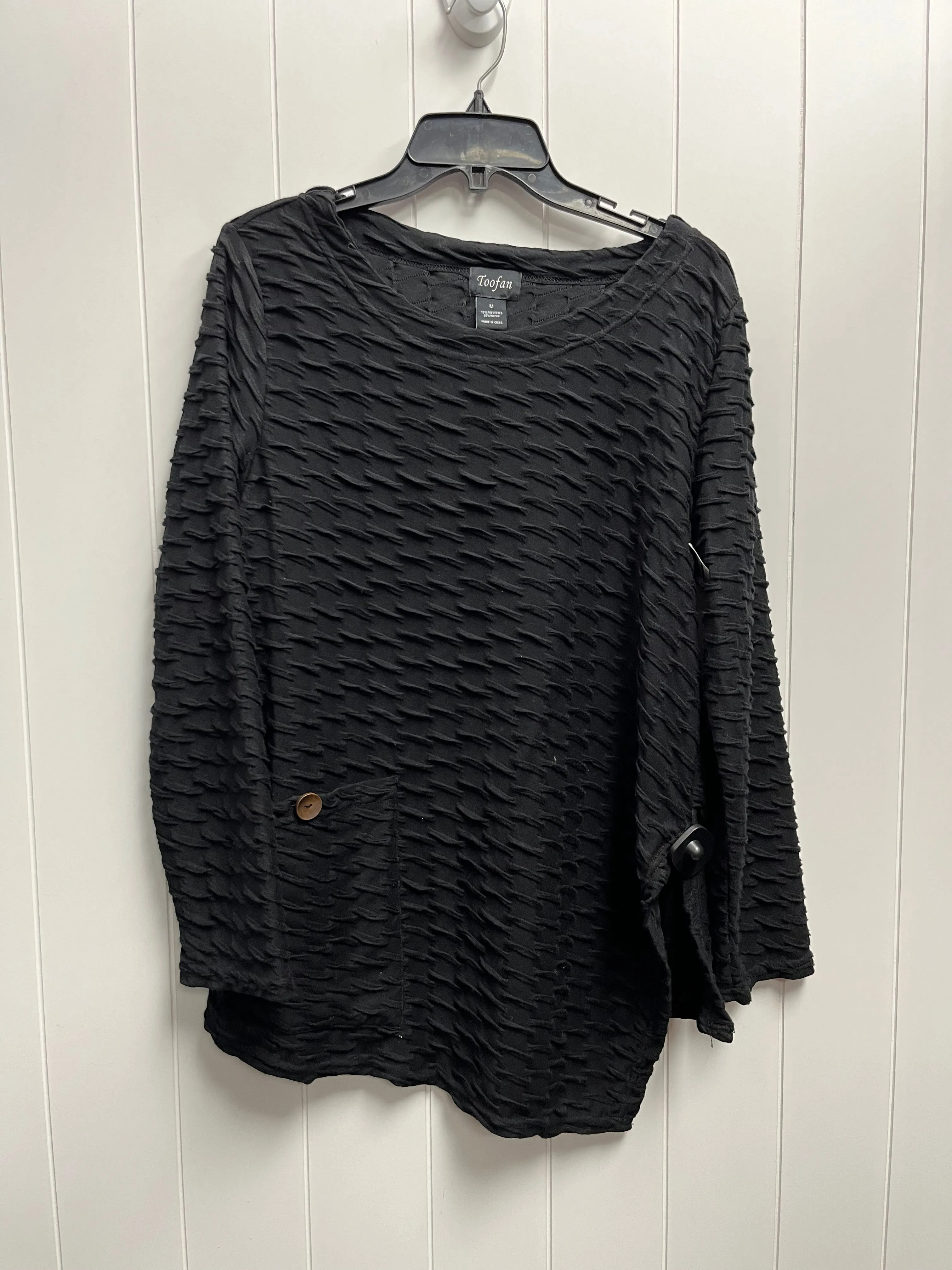 Black Top Long Sleeve toofan, Size M