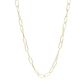 Bold Texture Paperclip Gold Vermeil Chain